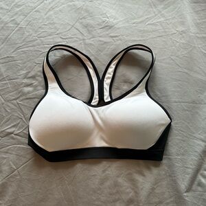 Black and White Women's Sports Bra